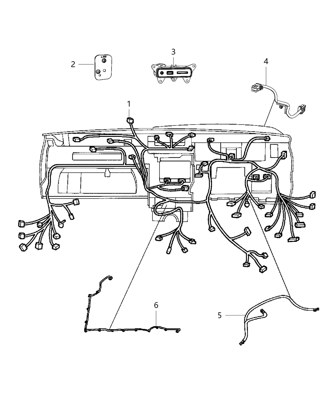 Mopar 68144833AD Wiring Instrument Panel