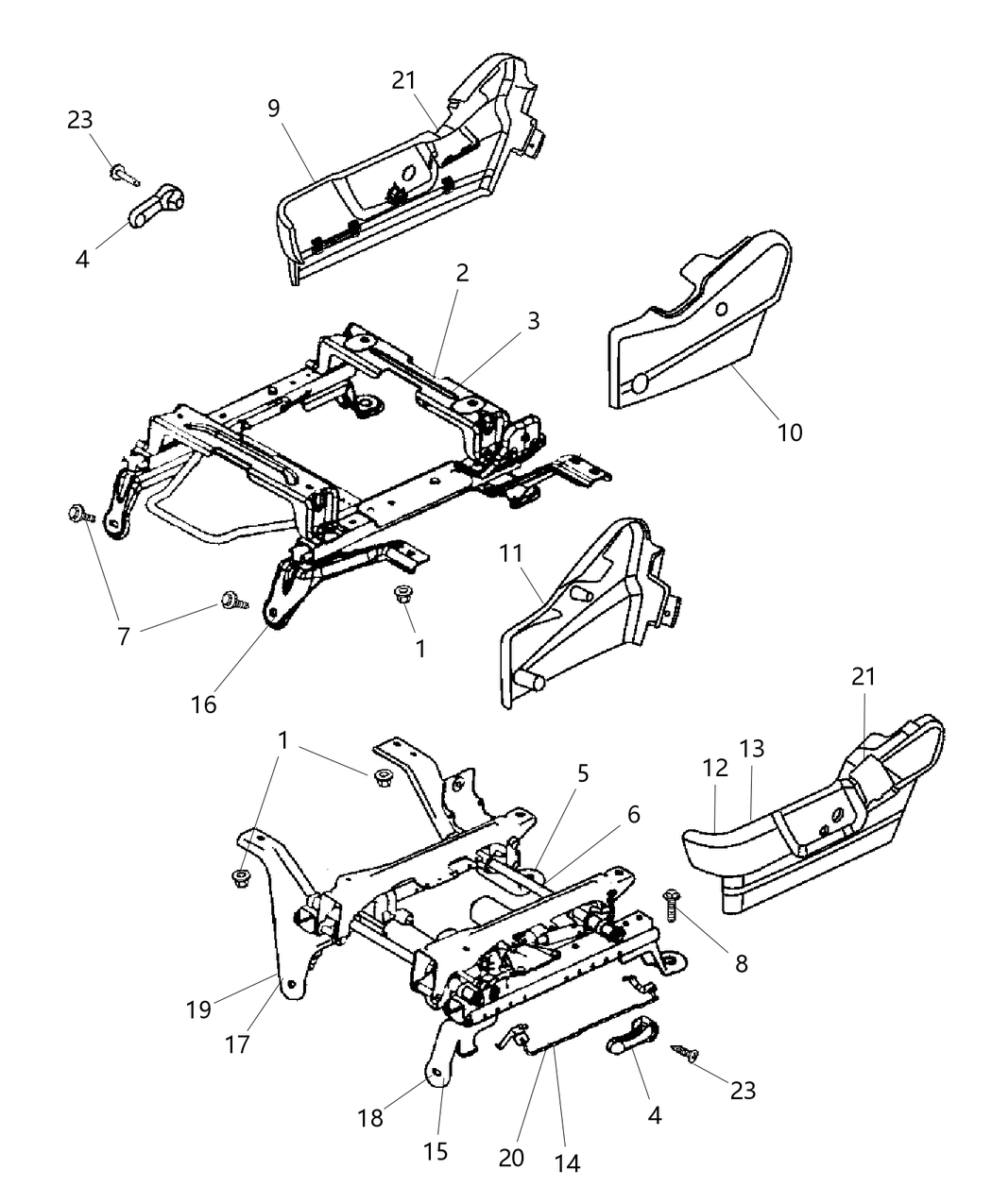 Mopar 5179638AA Recline Handle Bolt