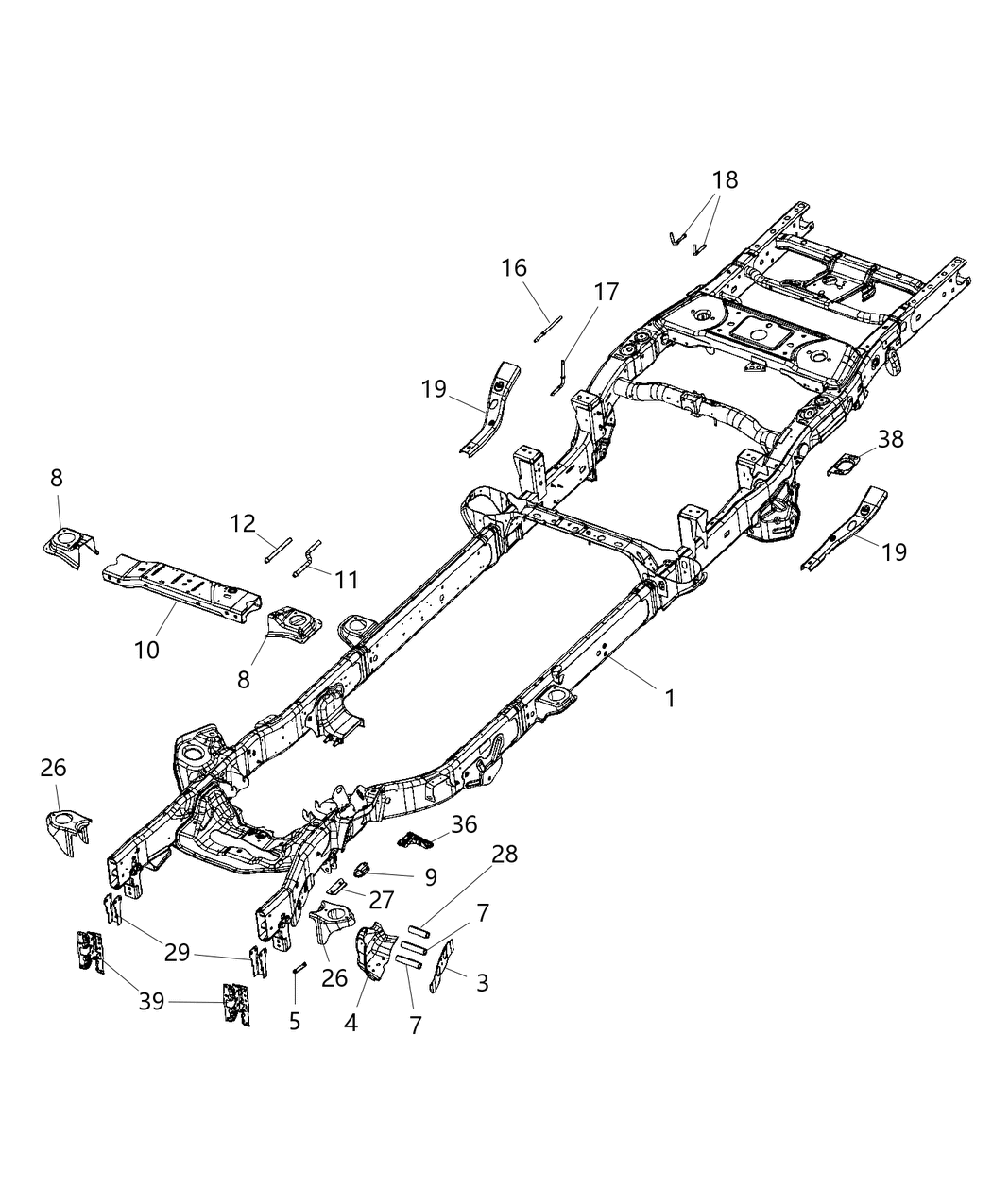 Mopar 68453350AB Frame Assembly Chassis