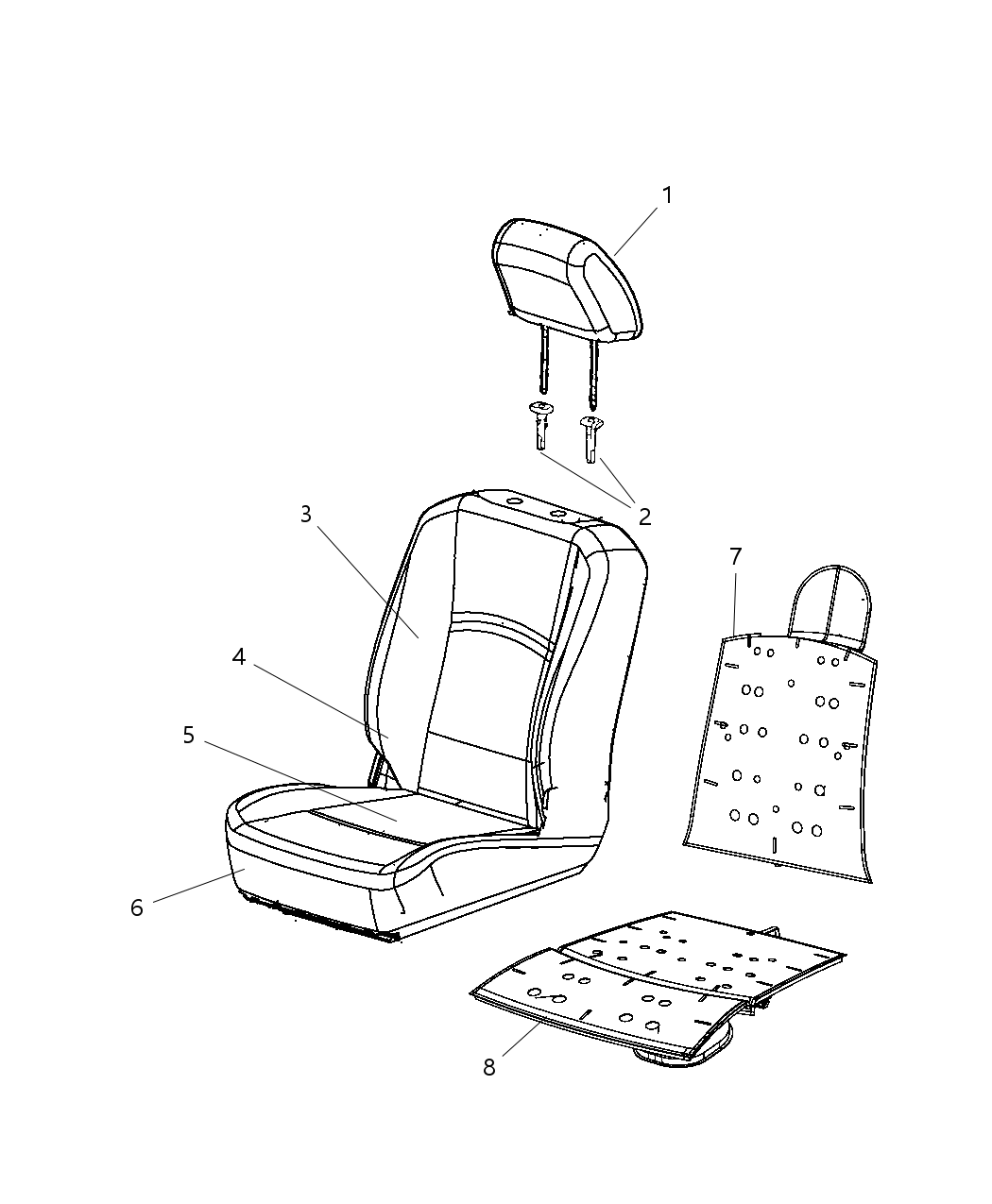 Mopar 5MF96XDVAA Headrest Front