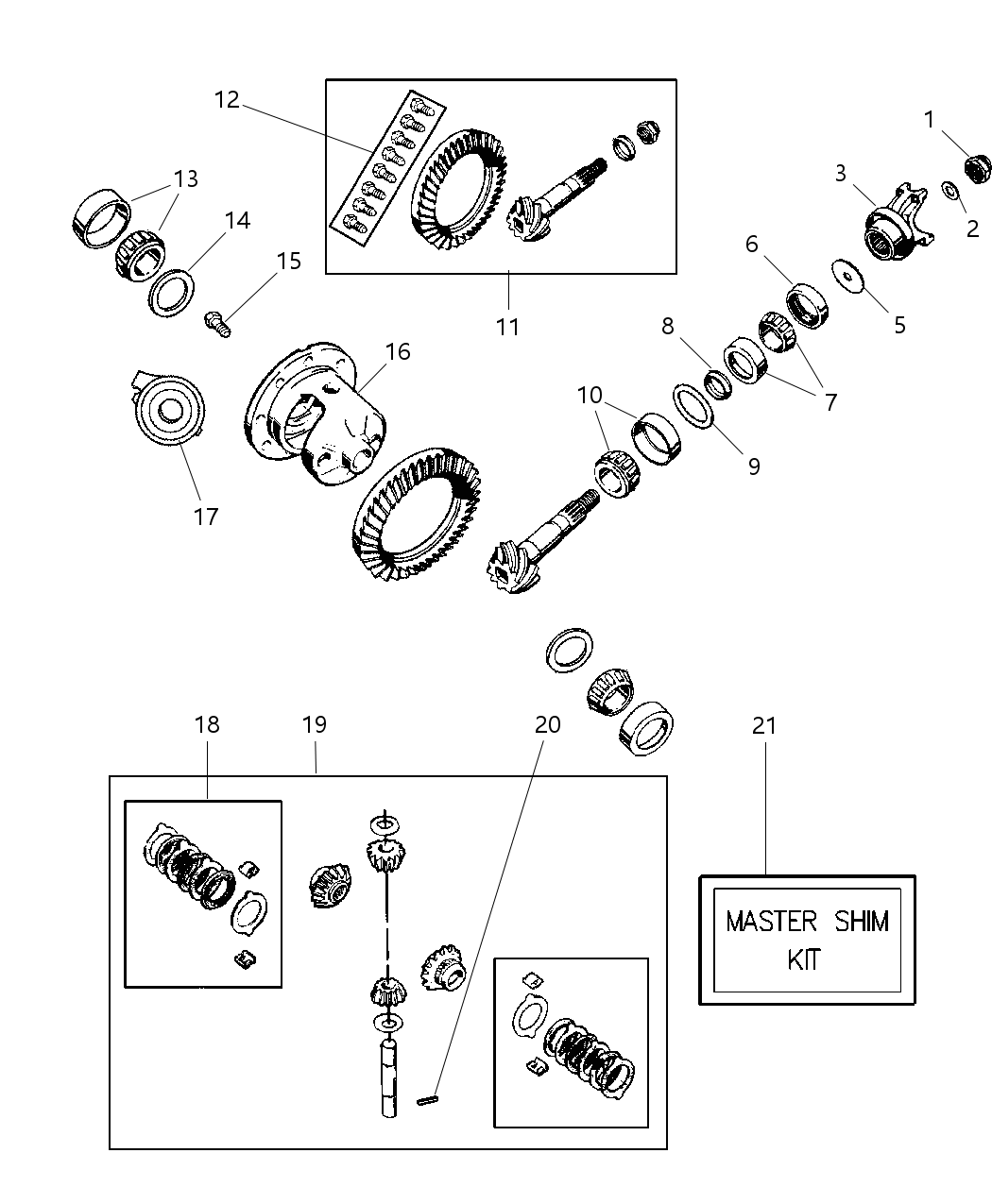 Mopar 4856372 Gear Set, Center