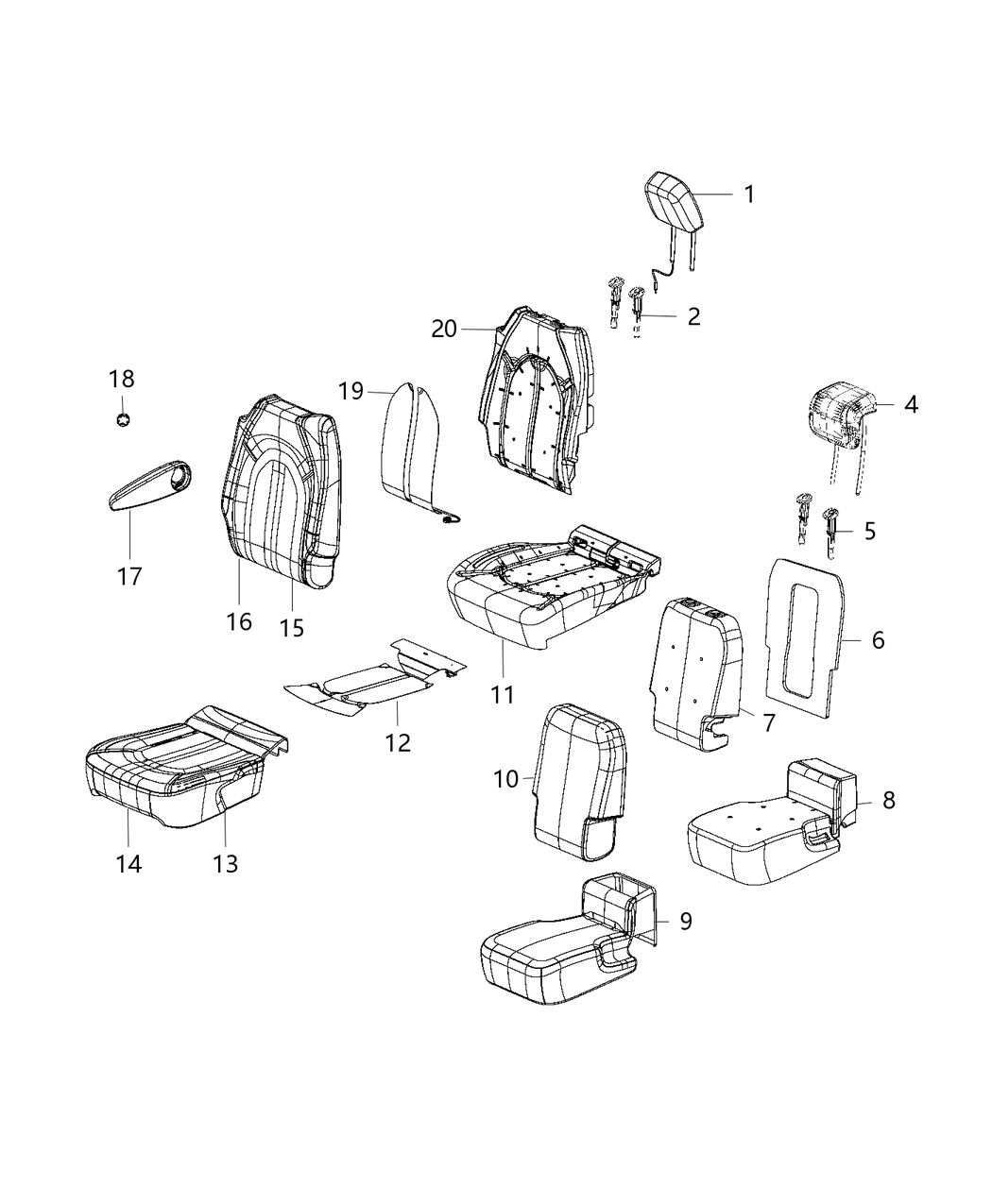 Mopar 5RD461L8AC Armrest Second Row