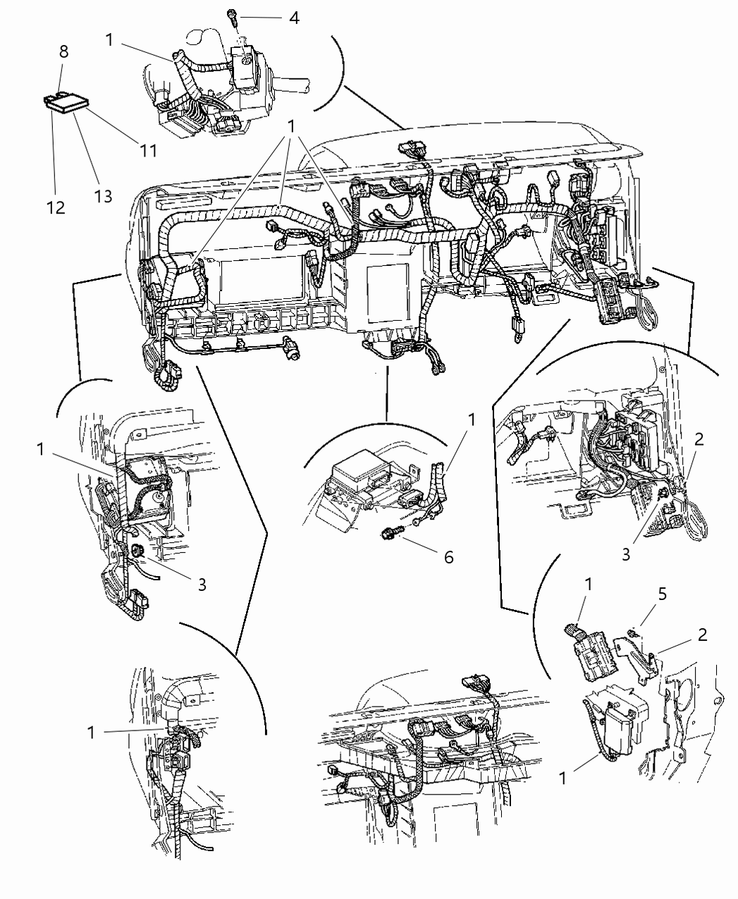 Mopar 56045164AC Wiring Steering Wheel
