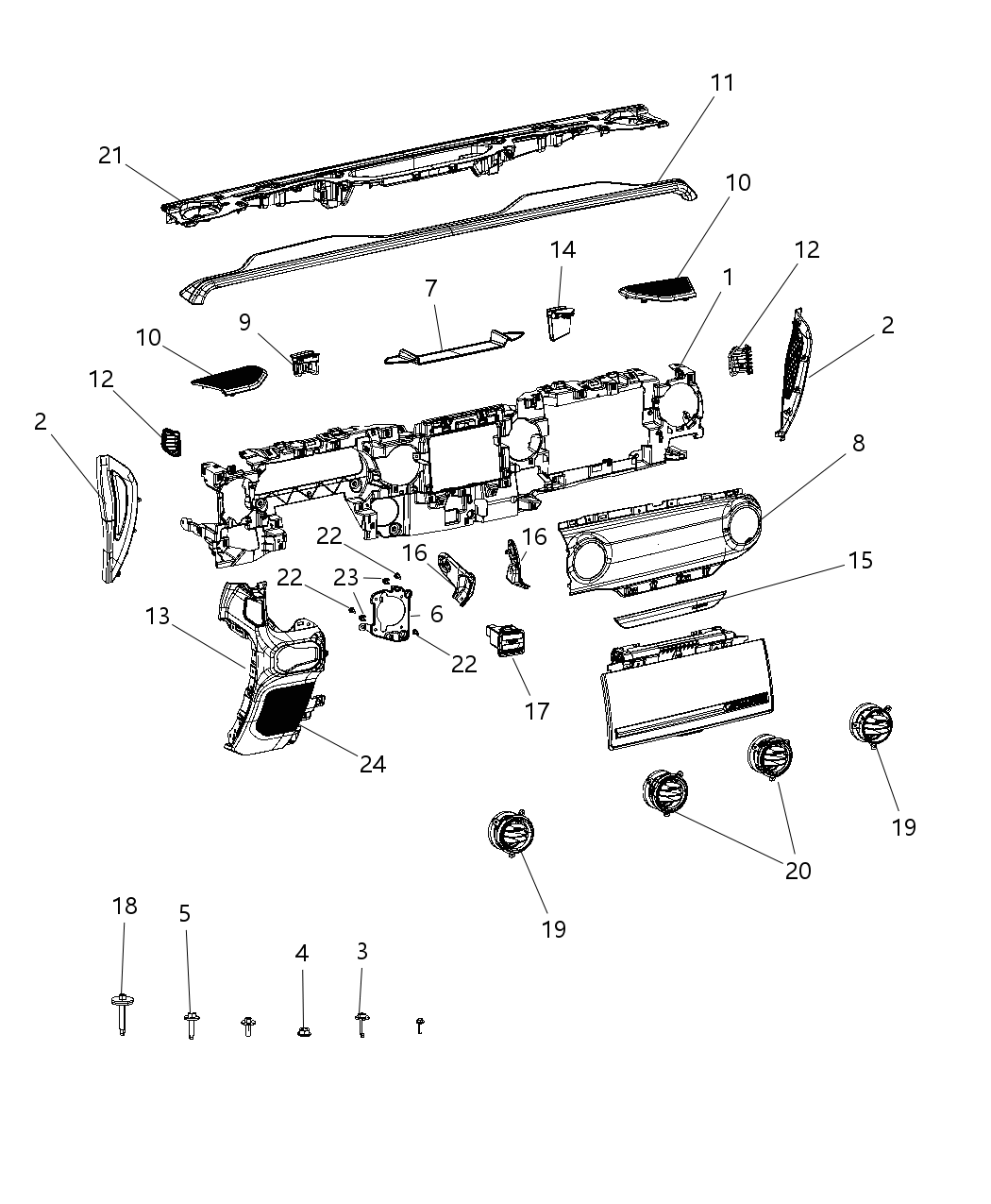 Mopar 6AC121R3AB Pad Instrument Panel