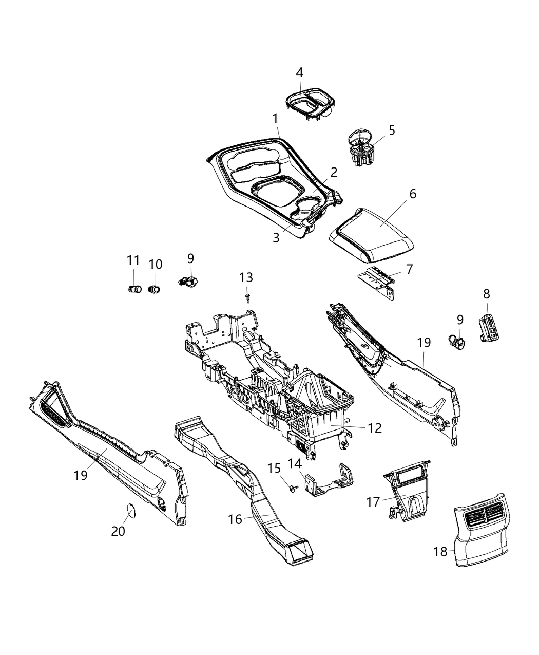 Mopar 68260154AA Cover Hinge