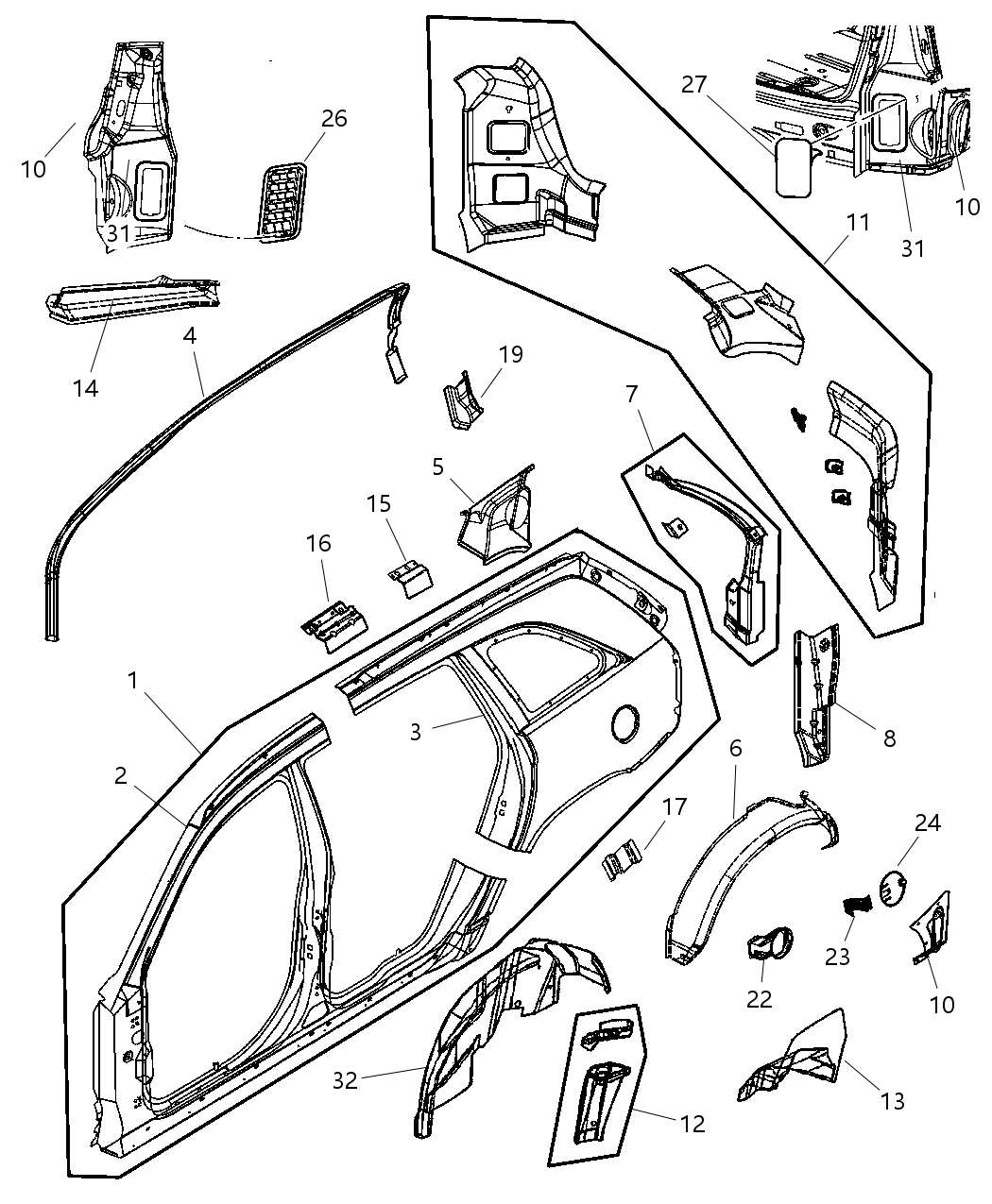 Mopar 55275458AA Patch Quarter Inner Wheelhouse Adhesive