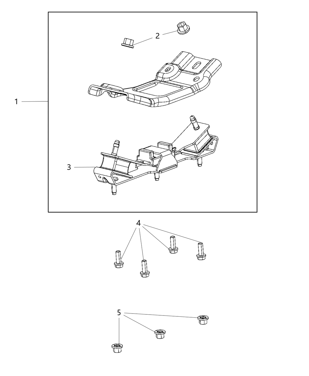 Mopar 68233765AC Isolator Transmission Mount