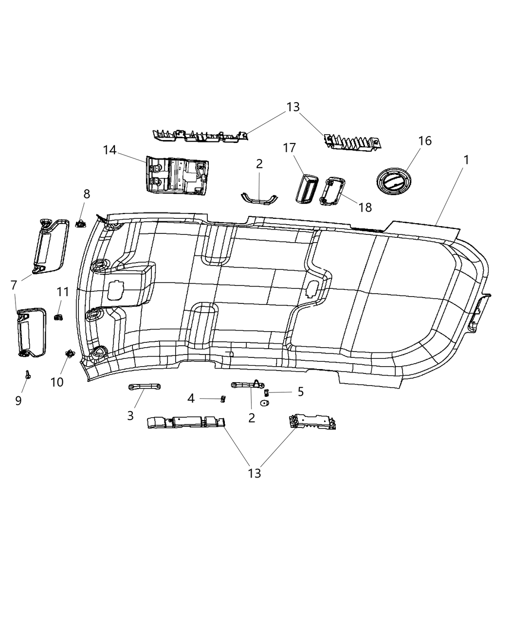 Mopar 68046308AA Support Sunroof