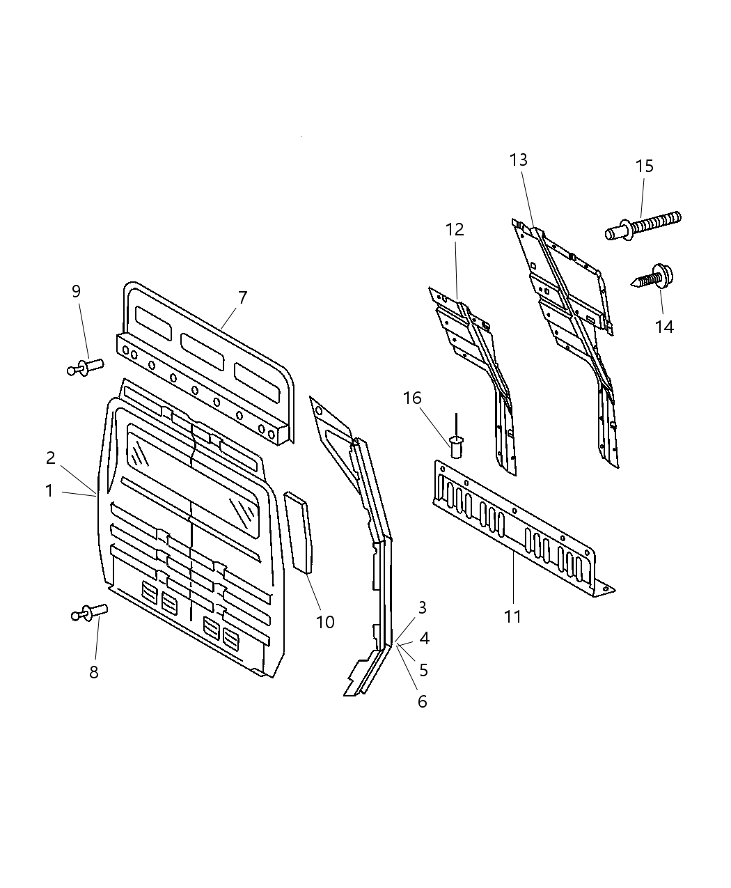 Mopar 5104310AA Panel Extension Extension W/O Slide