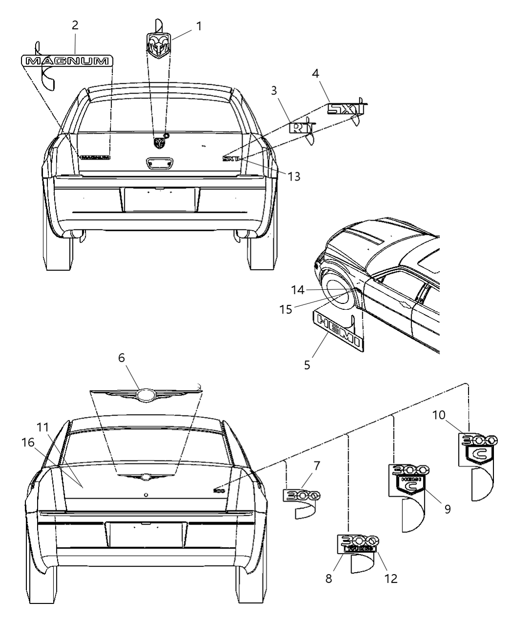 Mopar 4806208AA Nameplate Magnum