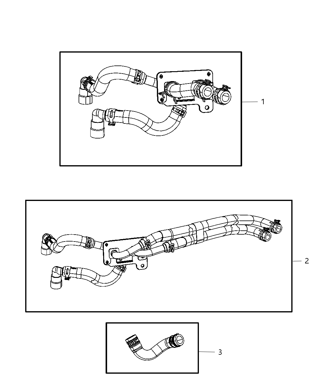 Mopar 55038033AE Hose And Tube Heater Supply And Return