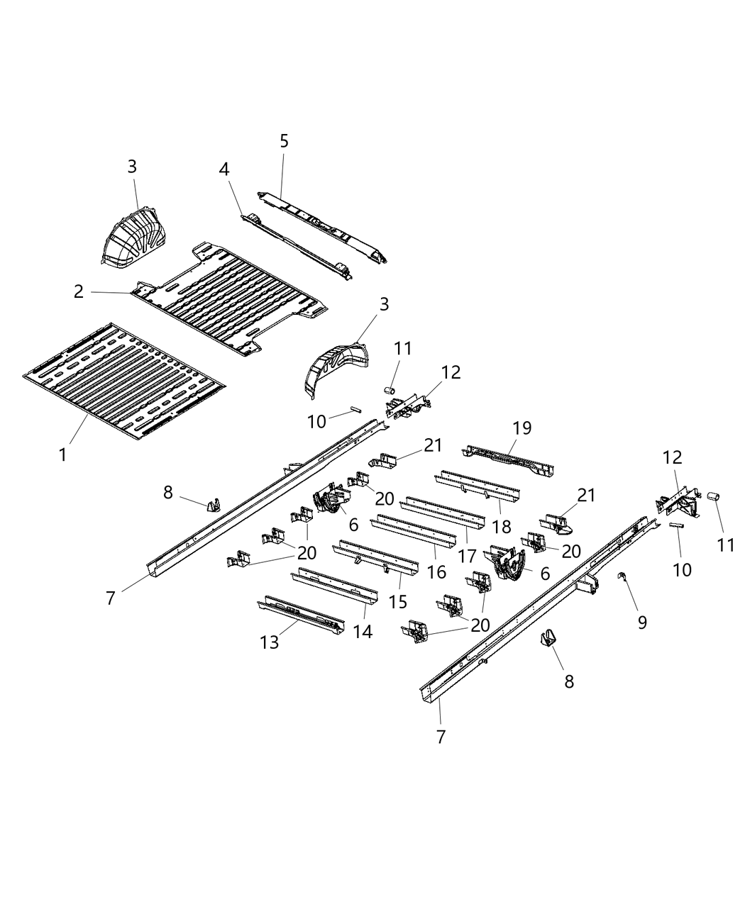 Mopar 68134226AA Crossmember Floor Pan