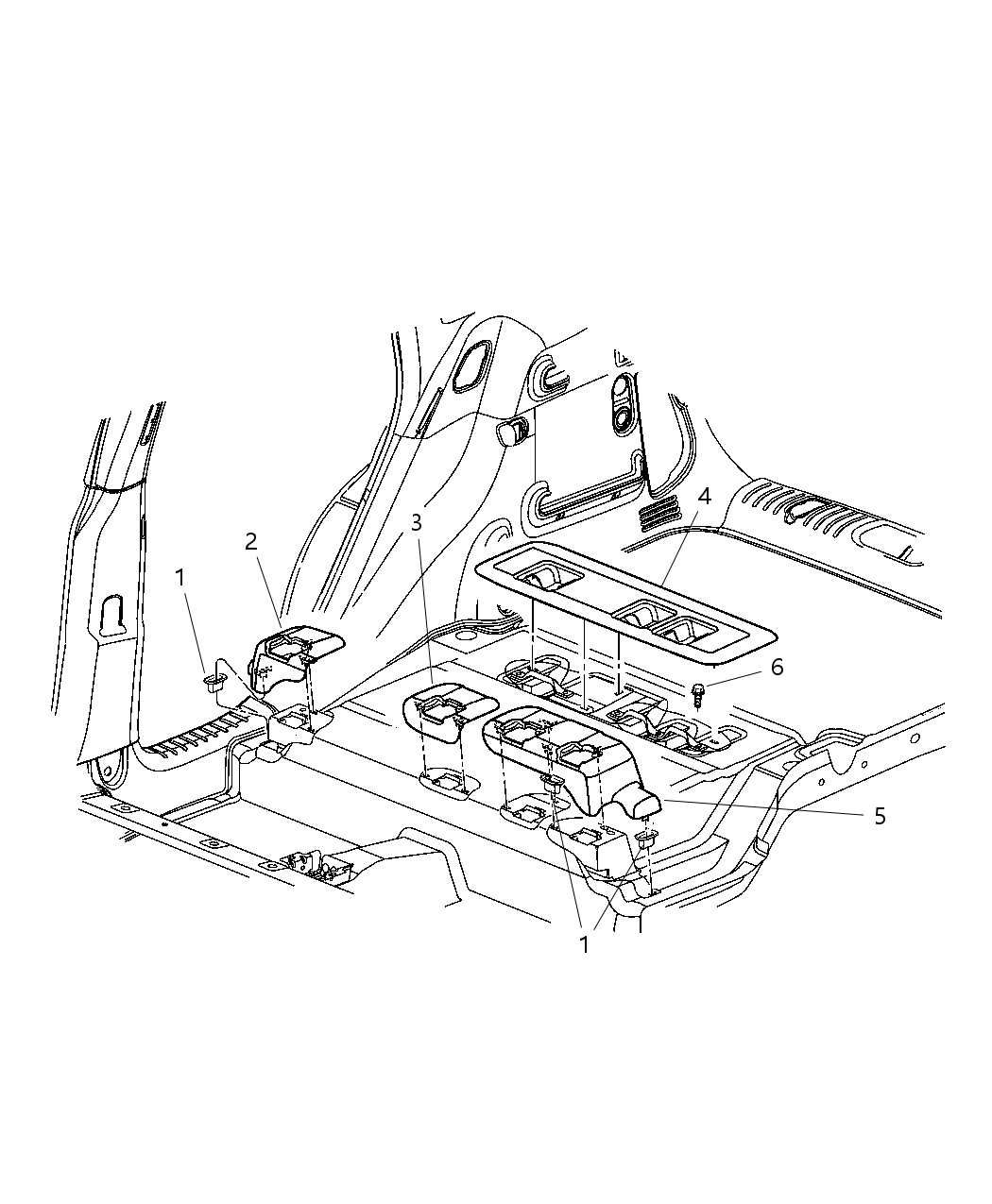 Mopar TK86XDVAF Bezel Seat Pivot