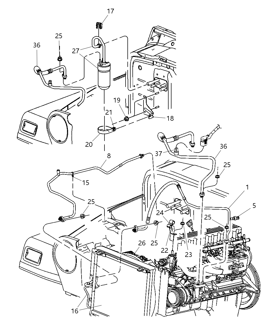 Mopar 5183717AA Line A/C Suction