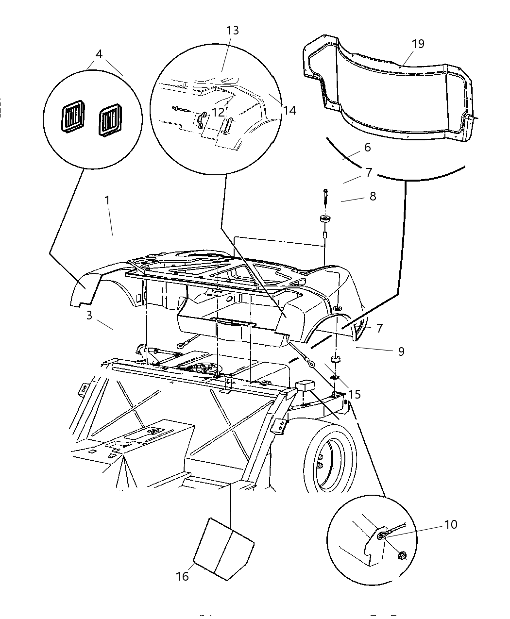 Mopar 4848681AB Rear Body Panel