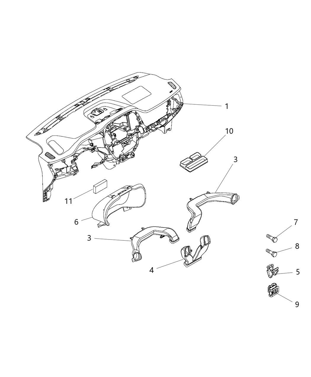Mopar 68267204AA Duct Center Distribution Sleeve