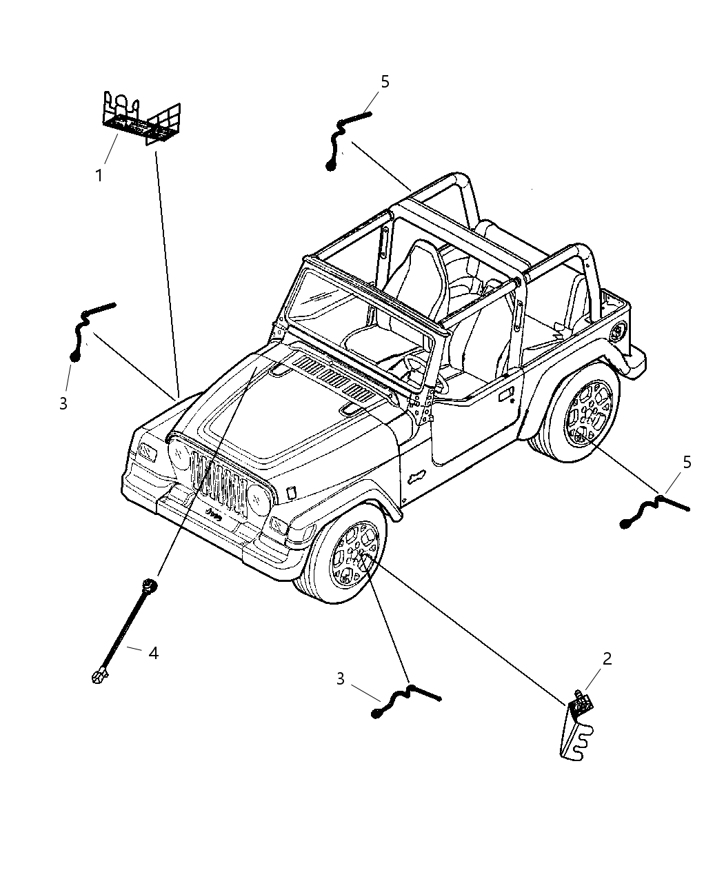 Mopar 56047123AB Bracket Ambient Temperature Sensor