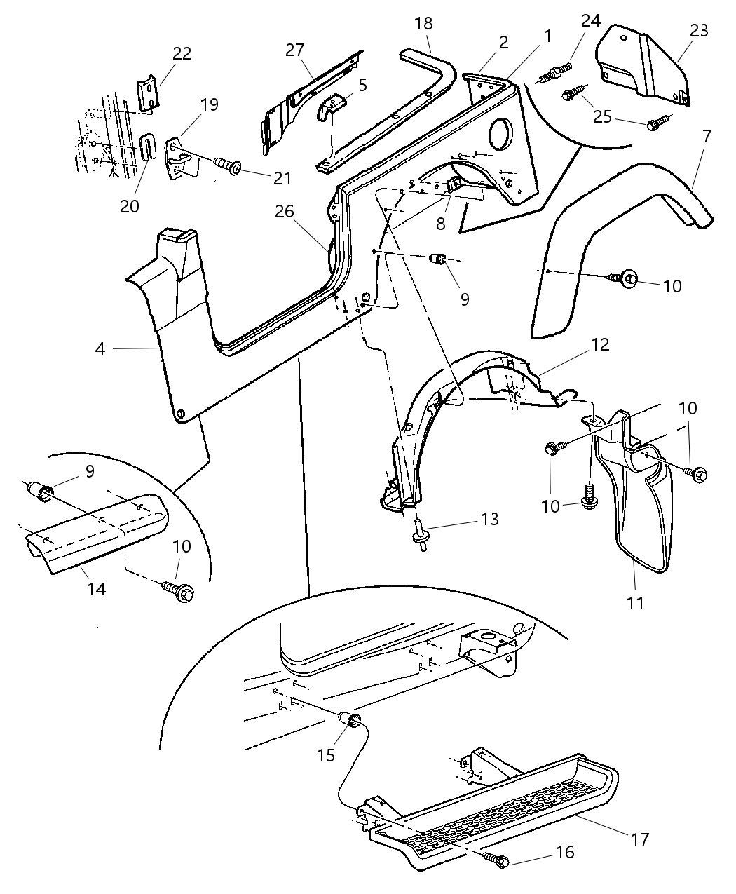 Mopar 55176623AG Reinforcement Side Panel