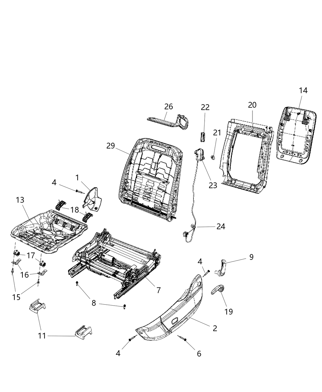 Mopar 1MY421DVAA Cover Seat Track Rear