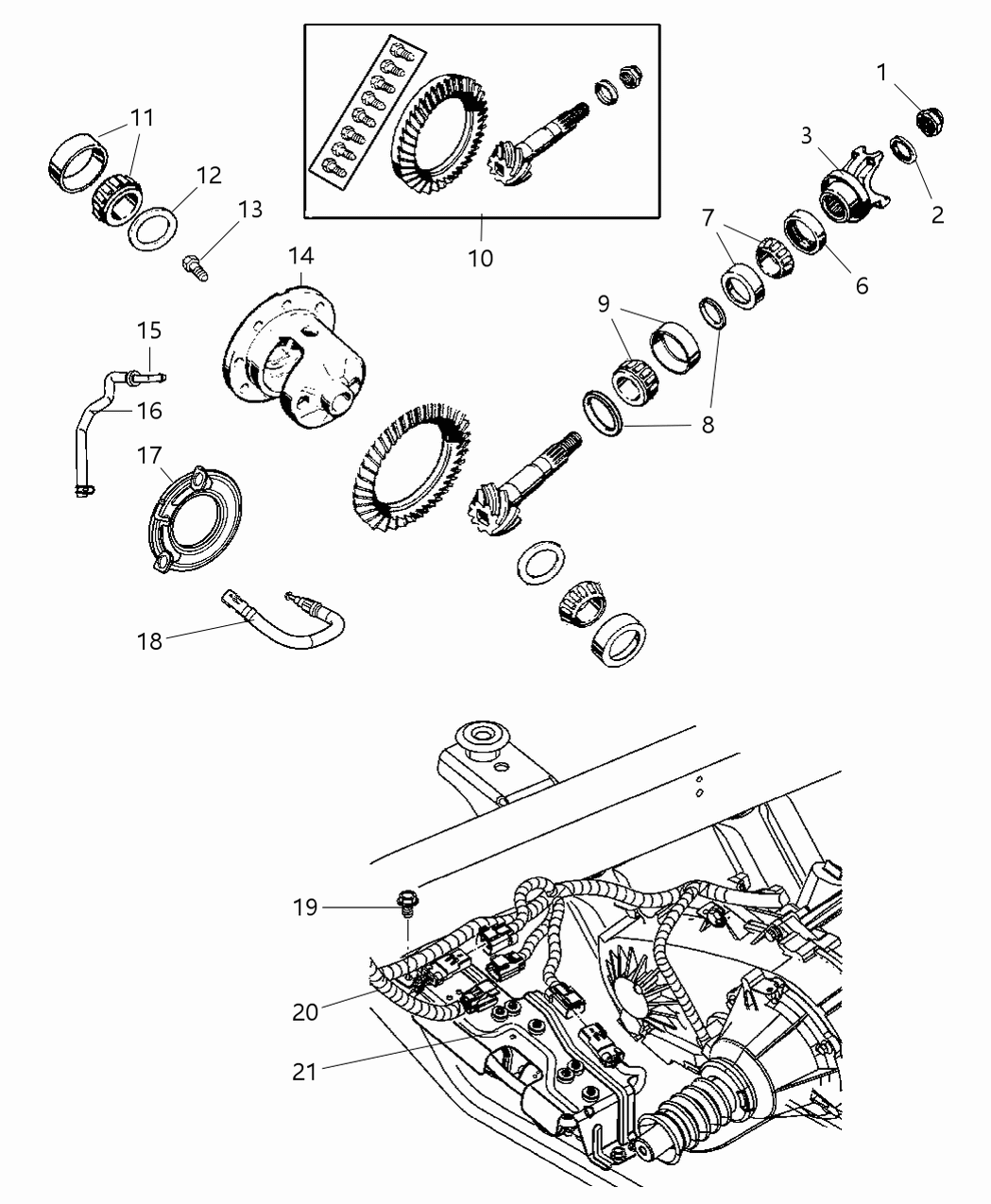 Mopar 56052651AB Harness Electronic Rear Axle