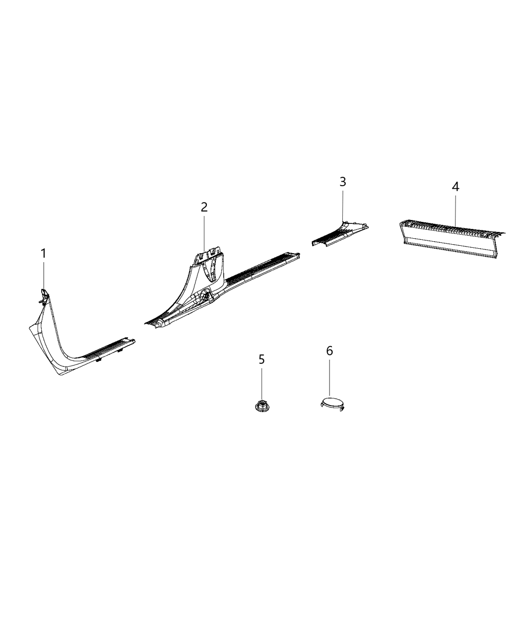 Mopar 5SP27DX9AC Plate Scuff Lower C Pillar