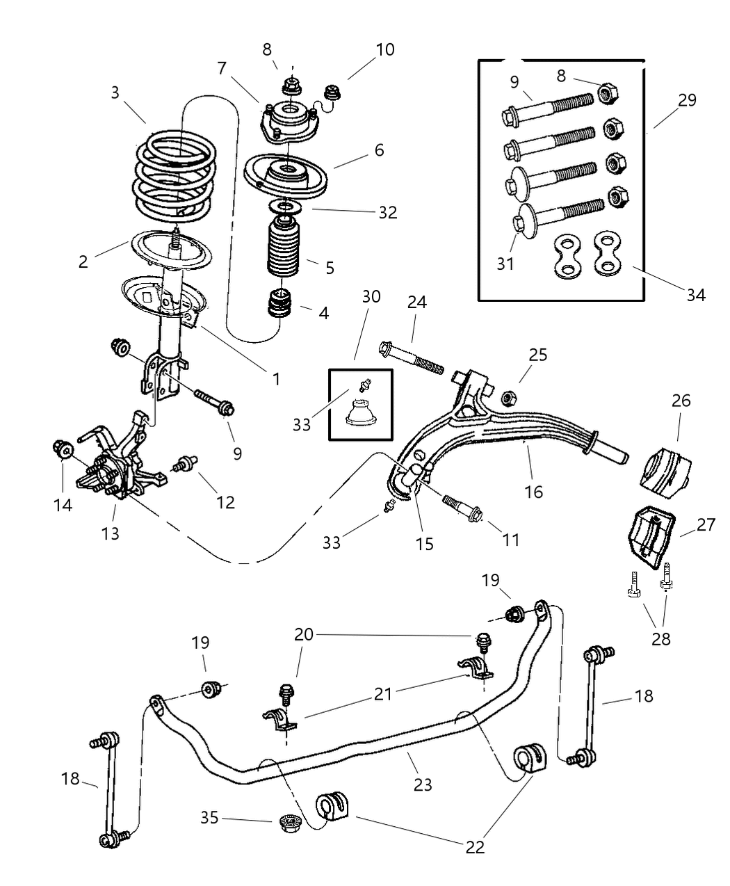 Mopar 4797723 Bolt Package Camber Adjustment