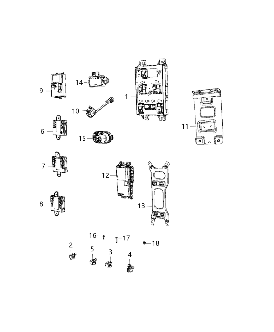 Mopar 68261252AA Bracket Body Control Module
