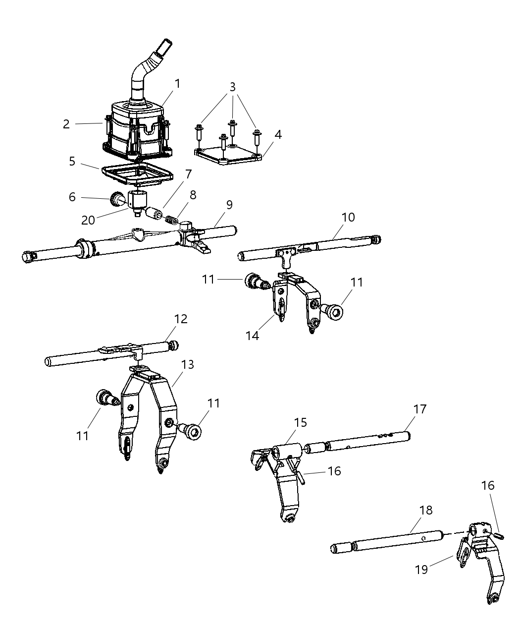 Mopar 5143940AA Shaft Shift Lever