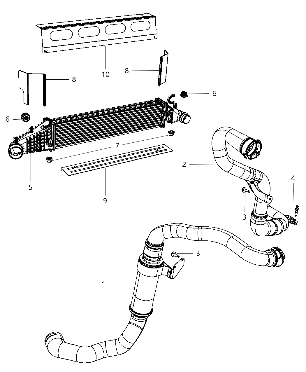 Mopar 68087832AA Seal Charge Air Cooler Upper