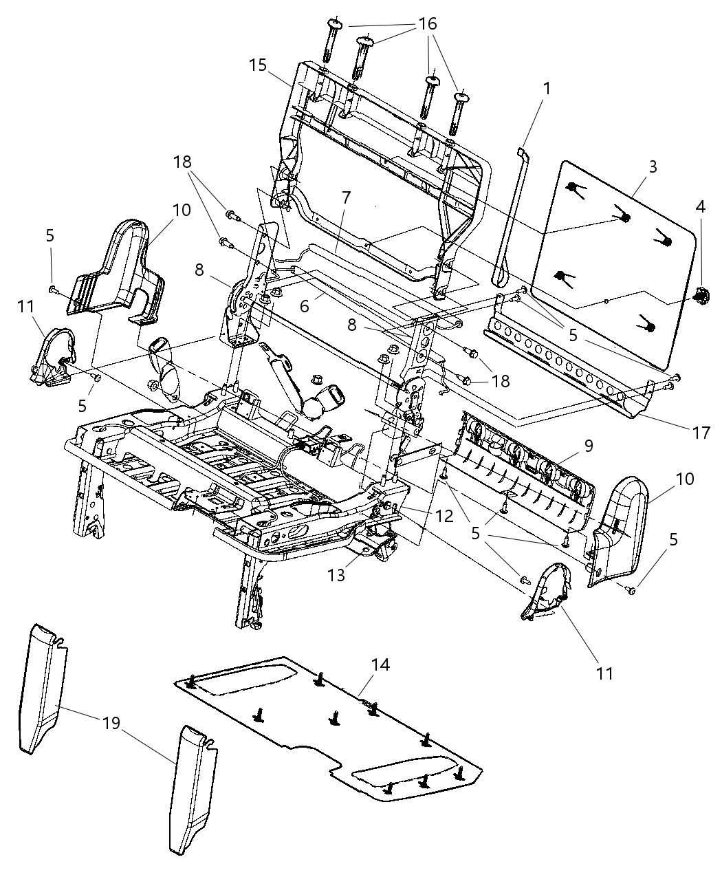 Mopar 1AL971D5AA Cover Recliner Seat