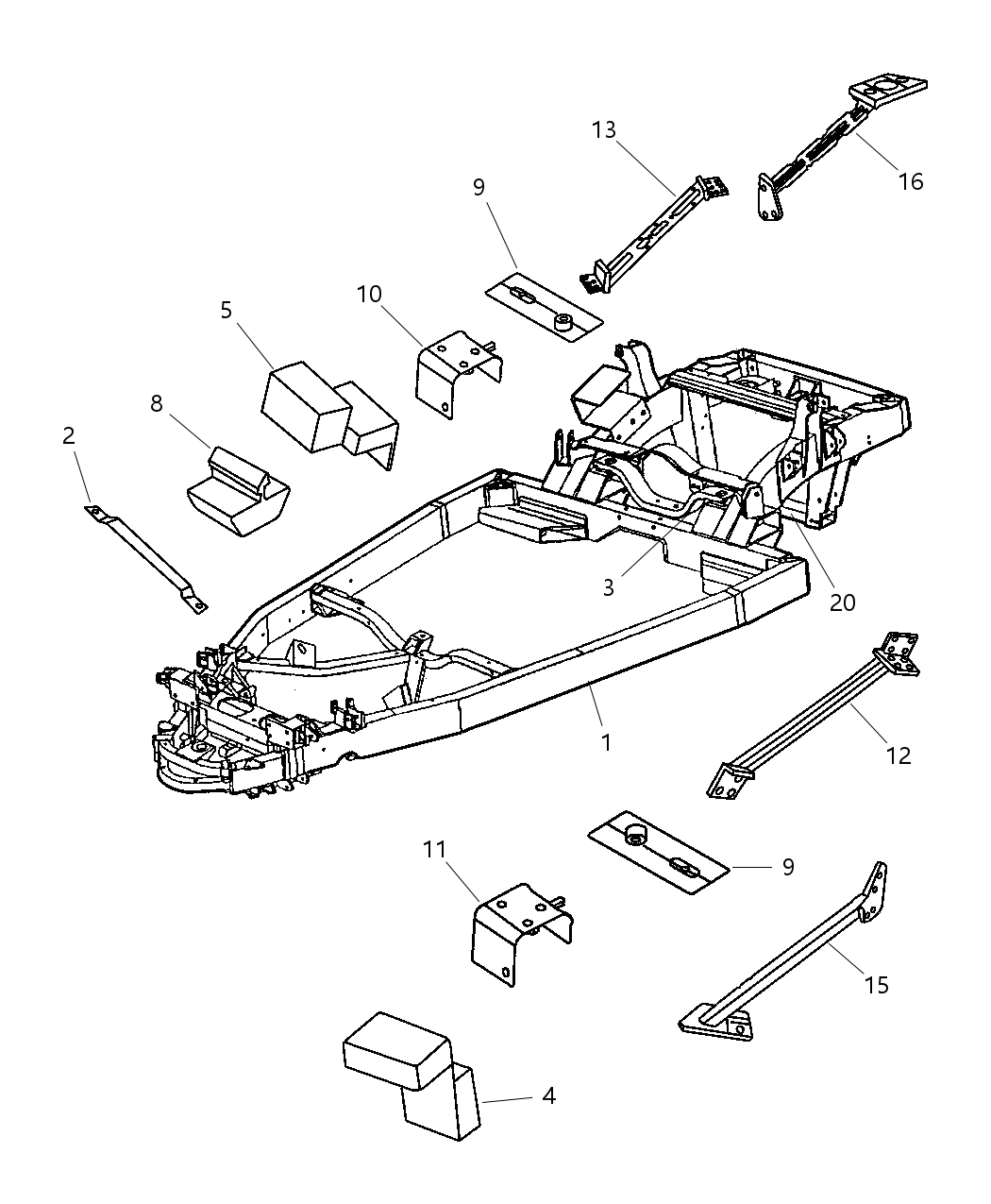 Mopar 5264912AA Frame Assembly
