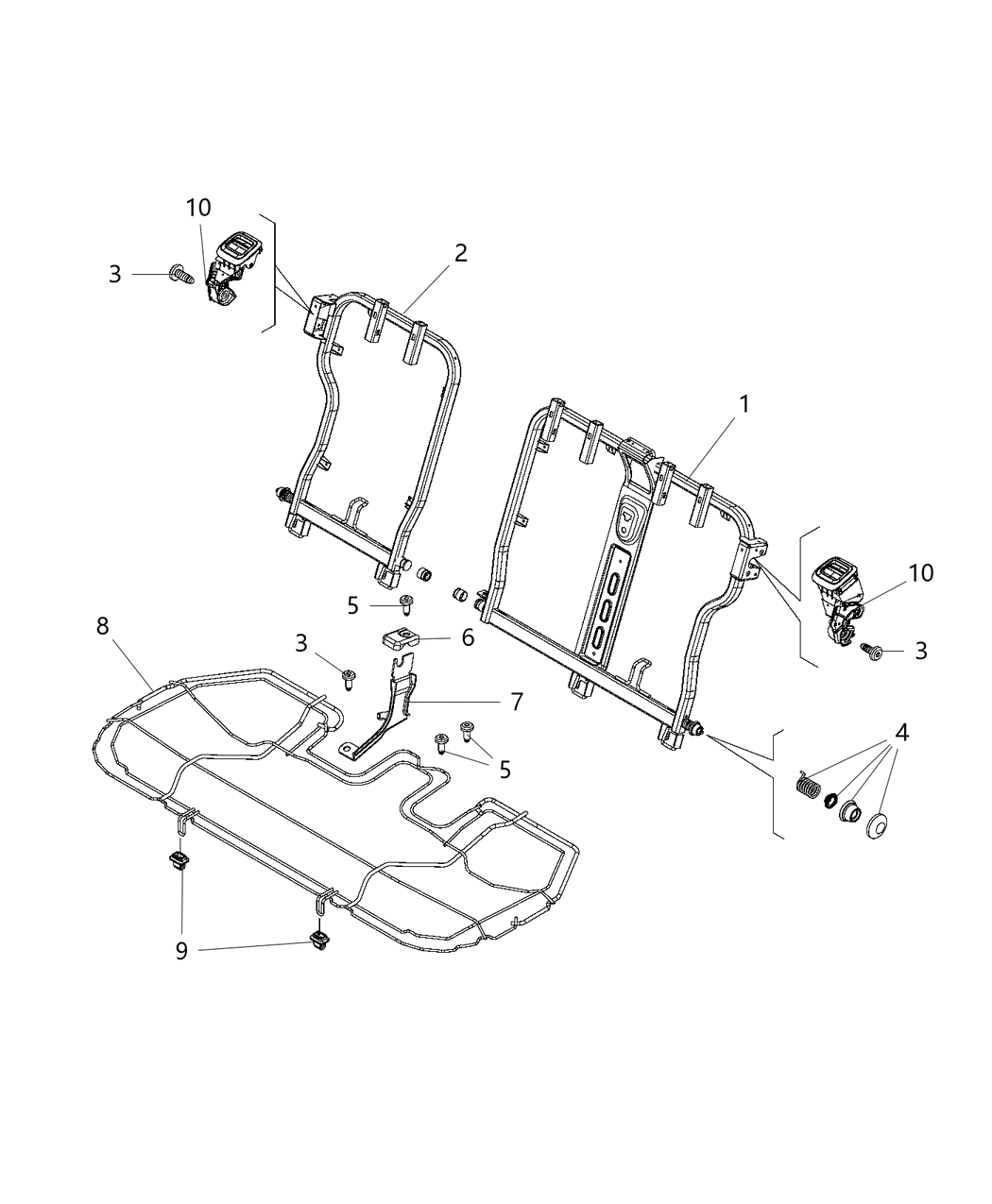 Mopar 6DE00LTUAA Bezel Seat Release