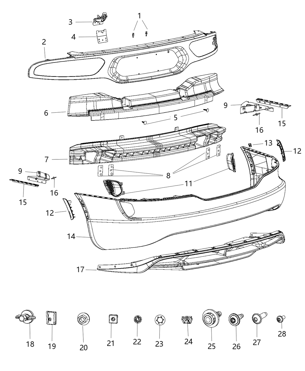 Mopar 68160493AA Bracket Fascia For Number 8 Attachment