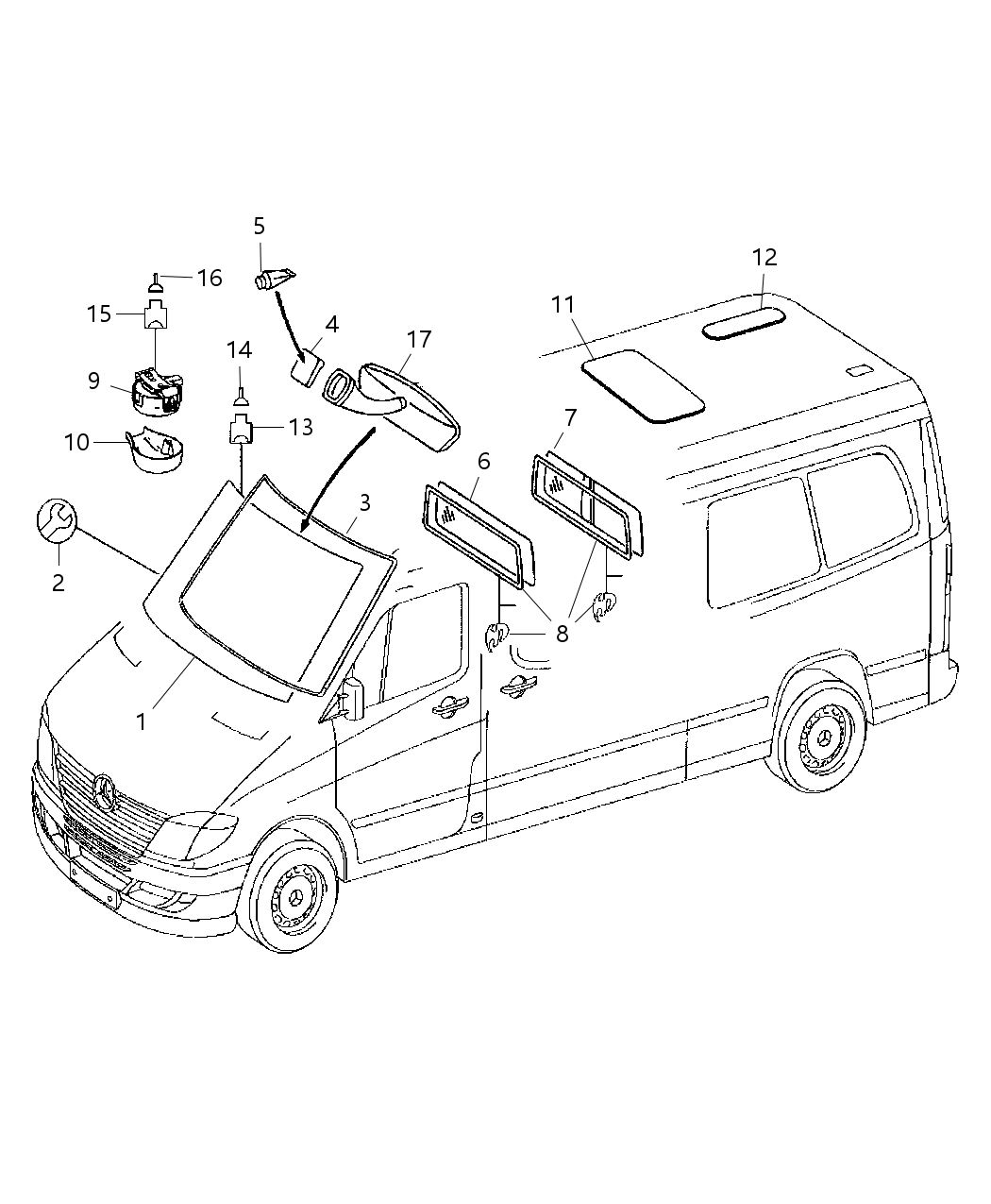 Mopar 5104236AA Glass Backlite Sliding