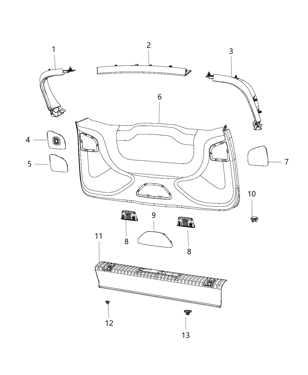 Mopar 68356614AA Trim Panel Retainer