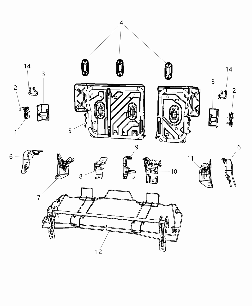Mopar 68002426AA Shield Seat Plastic Shield - Rear Back Recliner Cover