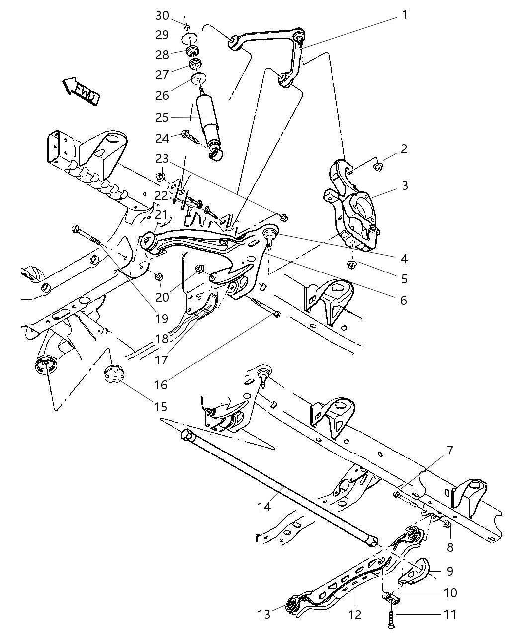Mopar SG23392 Shock Absorber Package Suspension Front