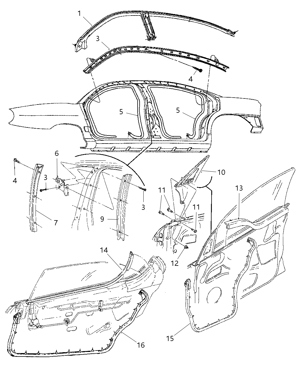 Mopar 5261808 Belt Weatherstrip