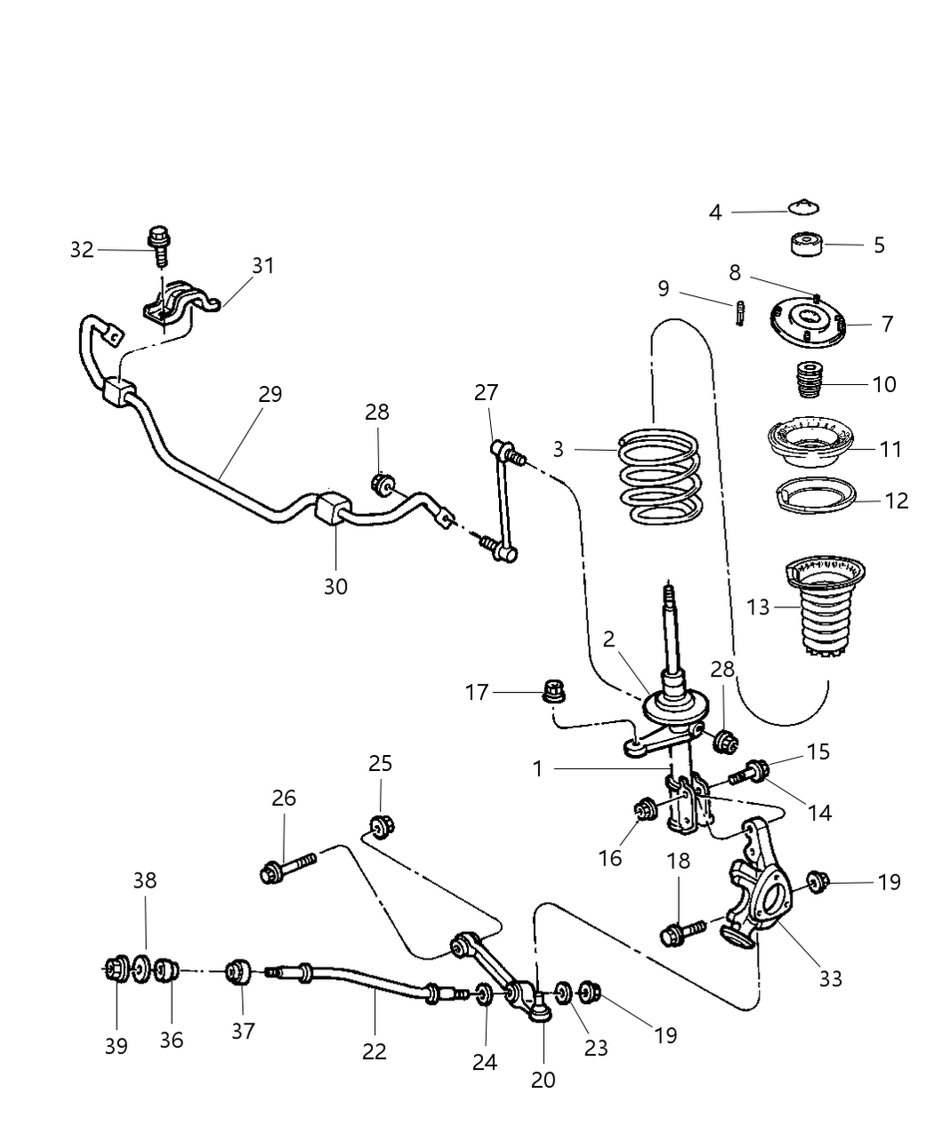 Mopar SG81668 Damper Strut
