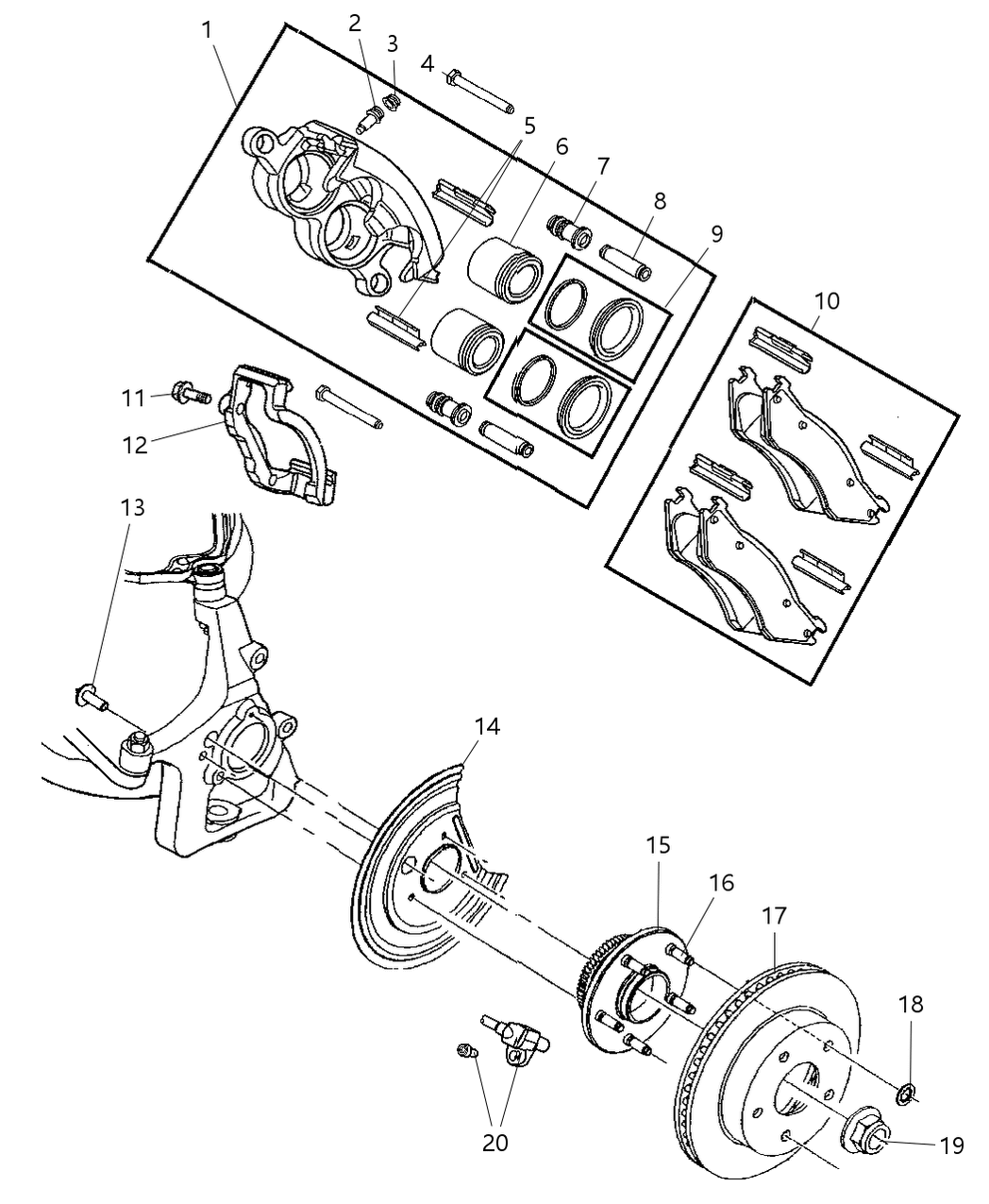 Mopar V1010556AB Pad Kit Front Disc Brake