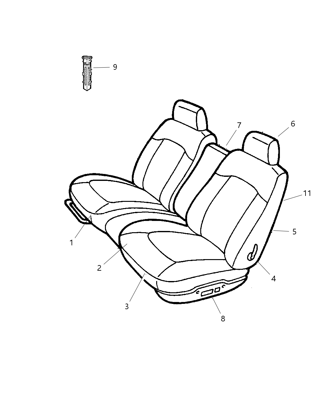 Mopar UF451T5AA Panel Front Seat Back
