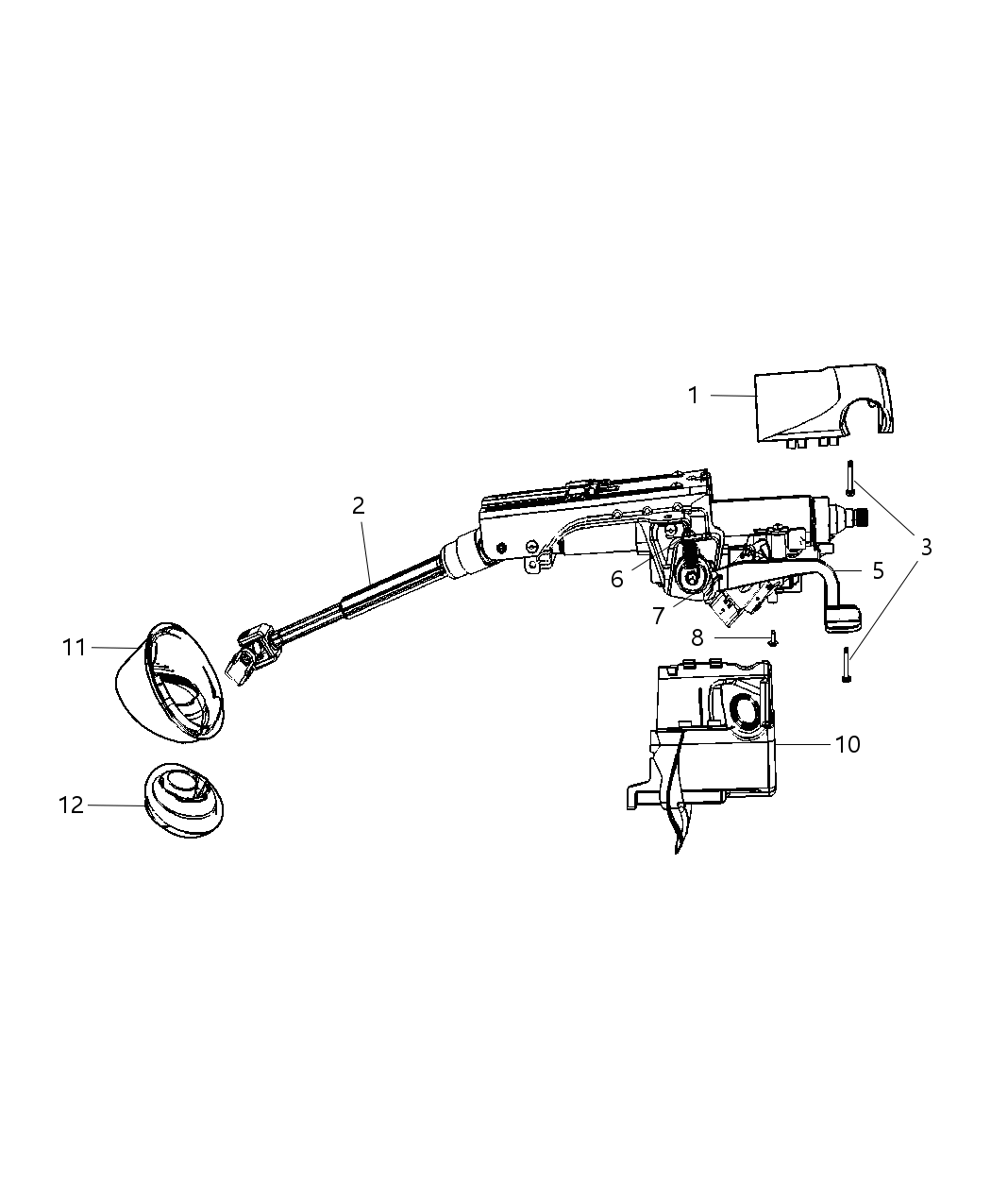 Mopar 5057297AH Housing Steering Column Lock Ignition Switch