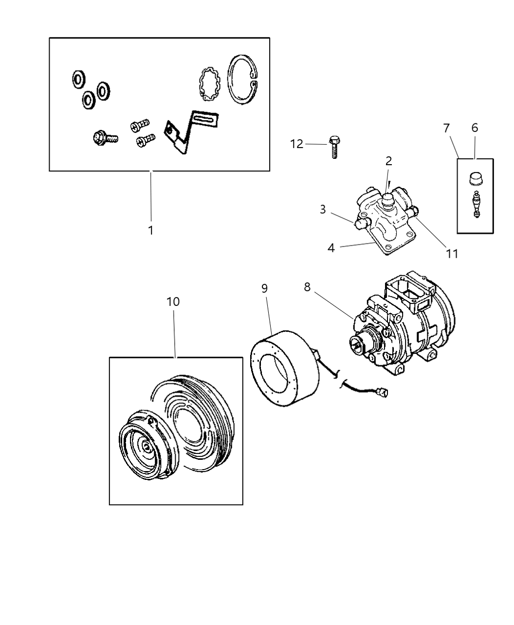 Mopar R1017357 Compressor, W/Manifold, W/O Clutch