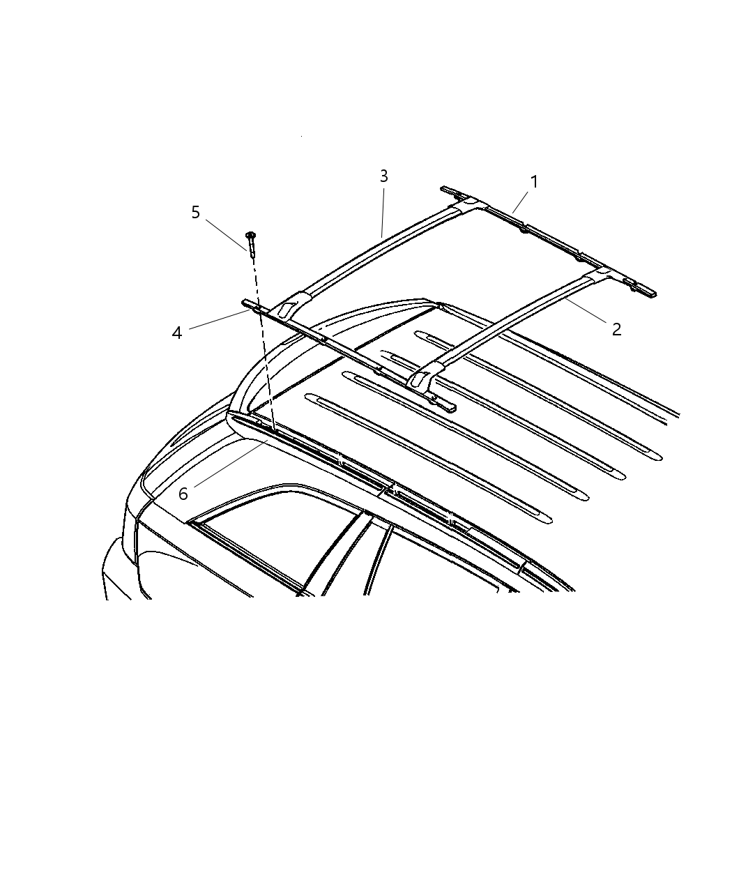 Mopar 4857769AD Rail Luggage Rack Cross