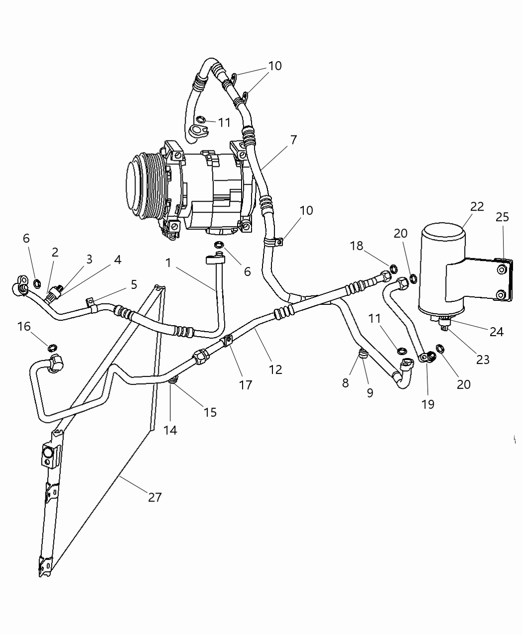 Mopar 5093081AA Clip A/C Line