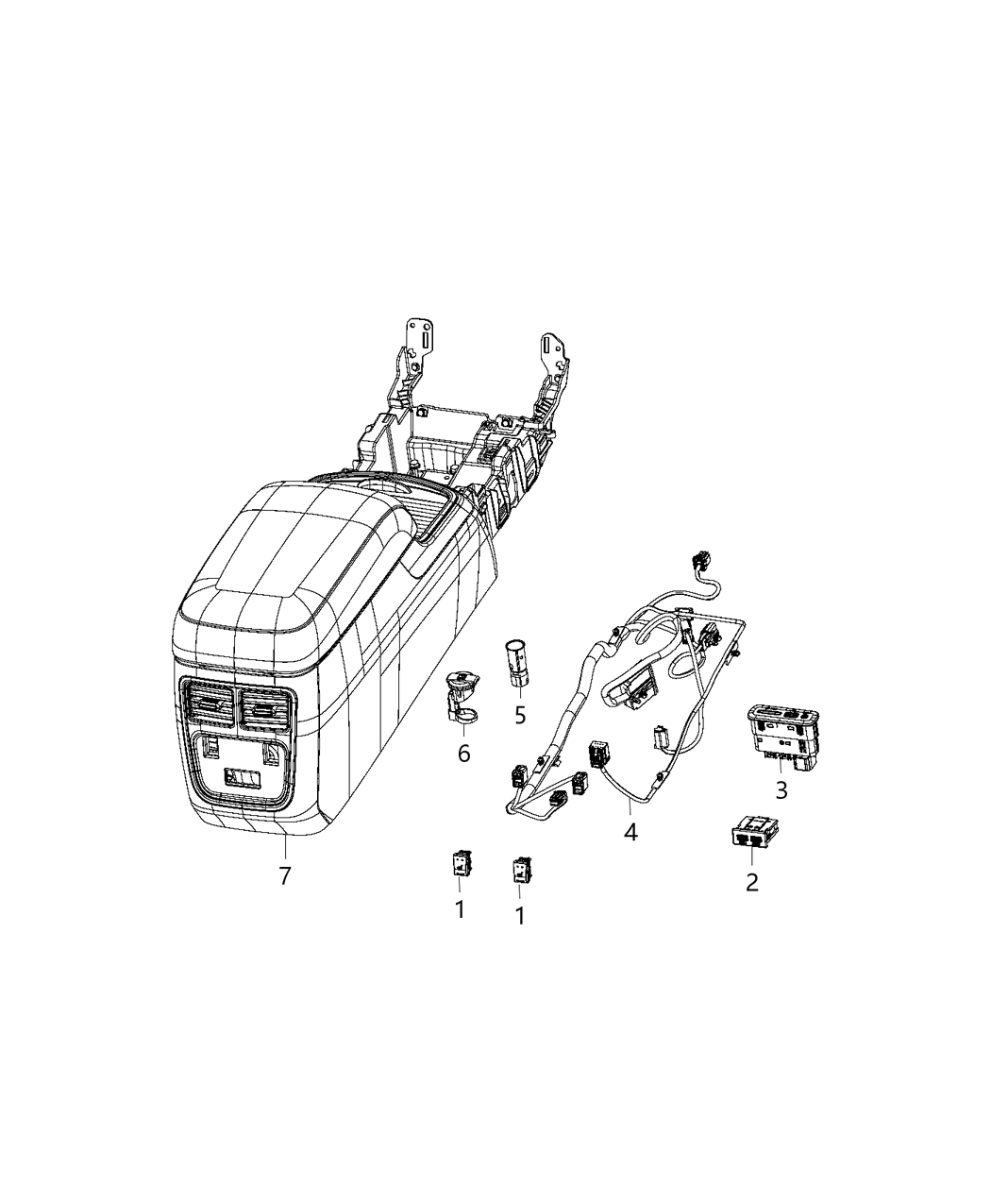 Mopar 68305567AA Wiring Console