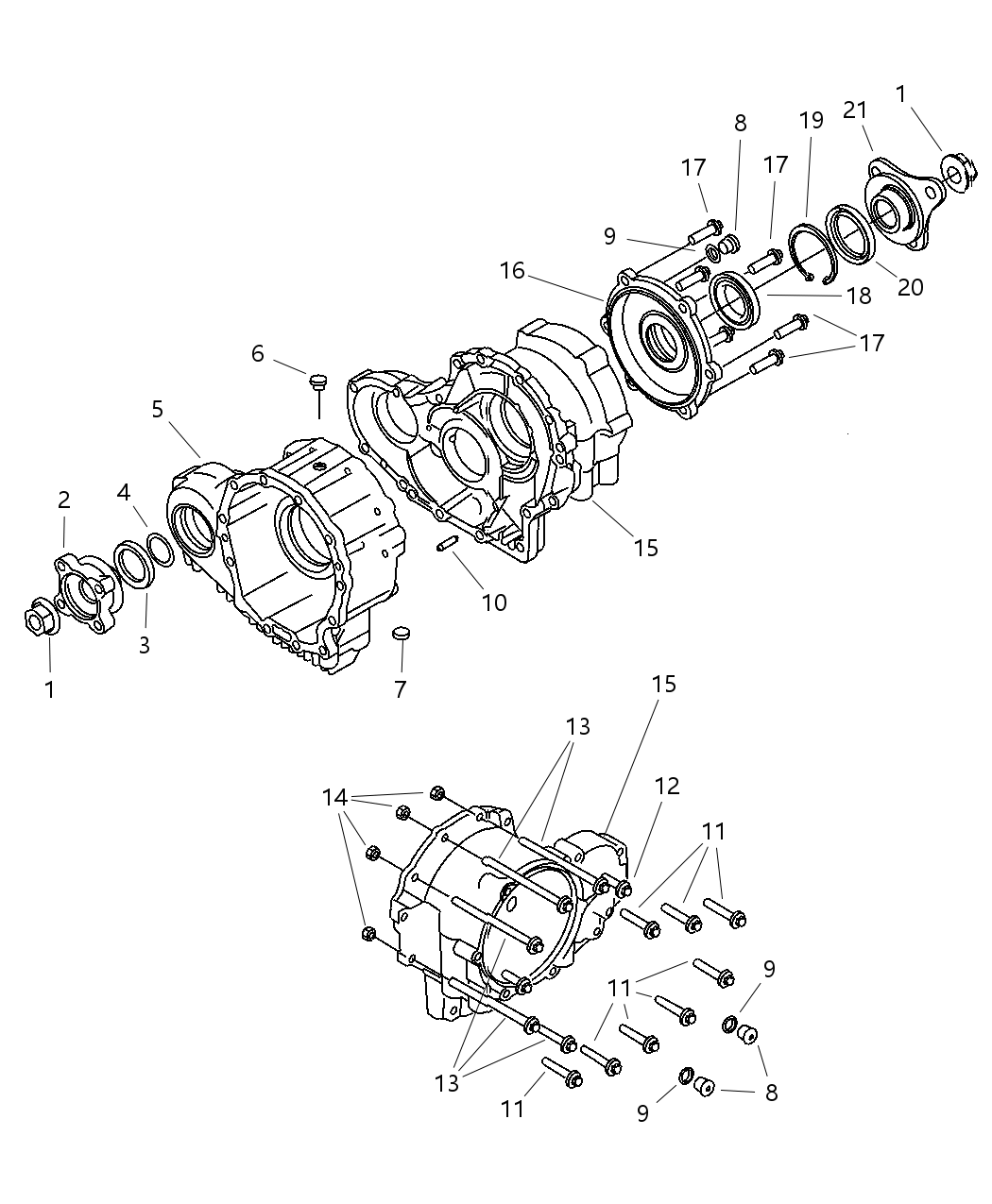 Mopar 5143629AA Cover Transfer Case Output Shaft