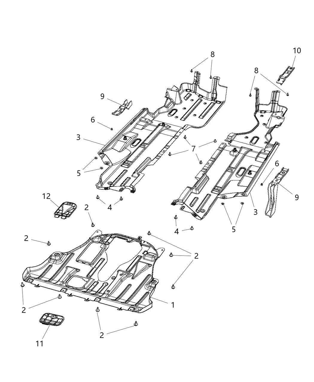 Mopar 68264965AA Shield Floor Pan