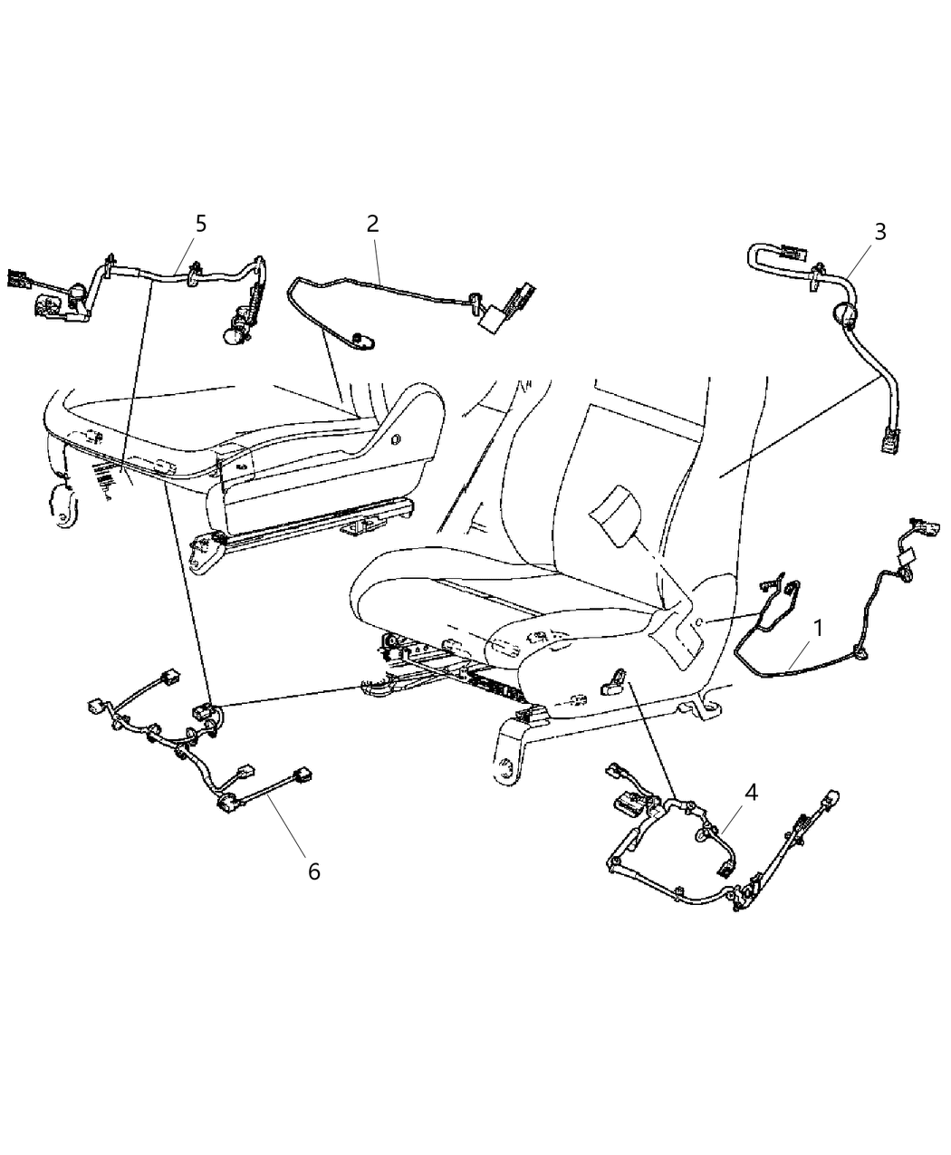 Mopar 68086196AA Wiring Power Seat