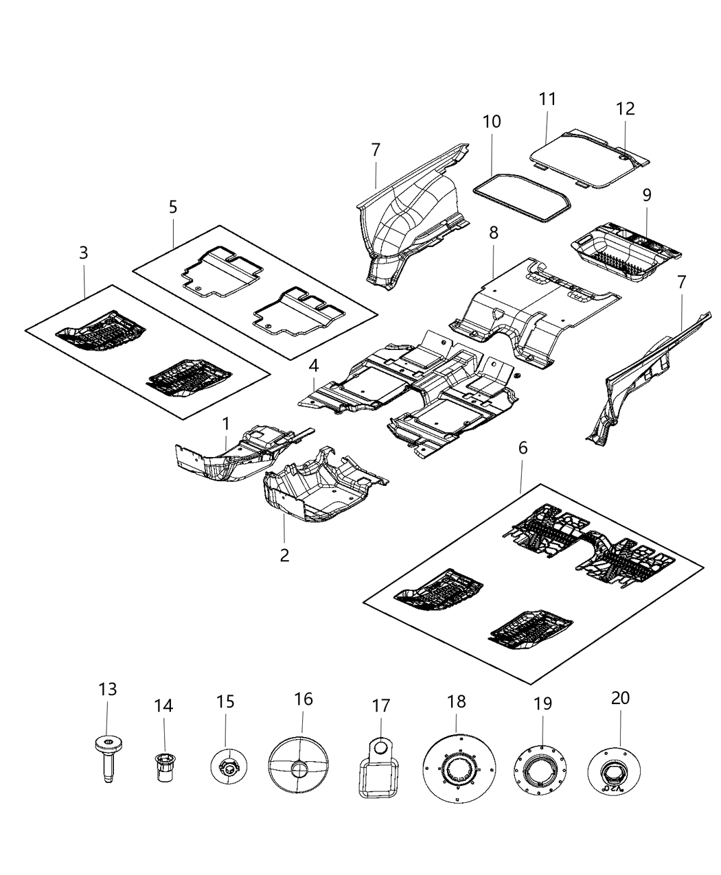 Mopar 5PL351X9AB Carpet Front Floor